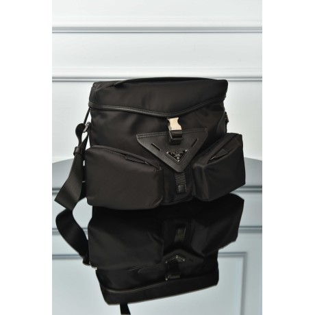 Prada Re-Nylon and Leather Shoulder Bag