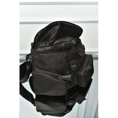Prada Re-Nylon and Leather Shoulder Bag