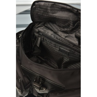 Prada Re-Nylon and Leather Shoulder Bag