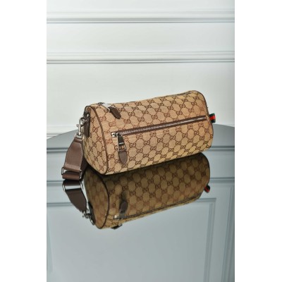 Gucci GG Canvas Small Cylinder Bag
