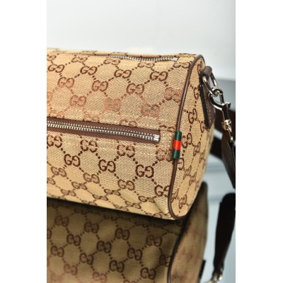 Gucci GG Canvas Small Cylinder Bag
