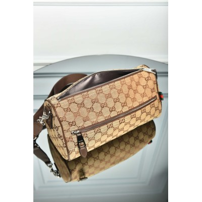 Gucci GG Canvas Small Cylinder Bag