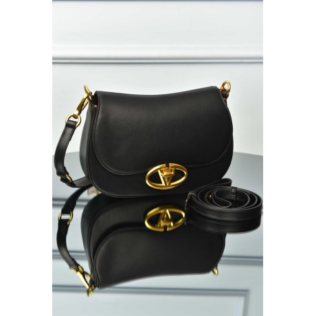 Valentino Garavani Small Ohval Shoulder Bag in Nappa Calfskin