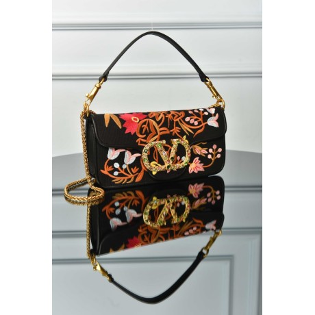 Valentino Garavani Loco Bag with Floral Embroidered