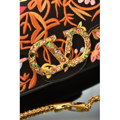 Valentino Garavani Loco Bag with Floral Embroidered