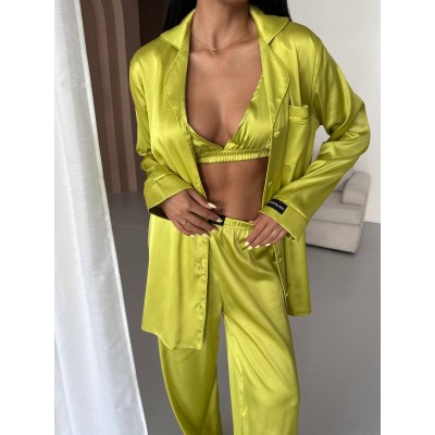 Luxury Pajamas Set with Bra/Hair clip