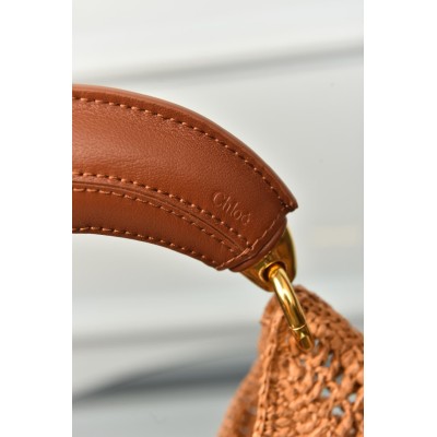 Chloe Summer Banana Hobo Bag in Raffia