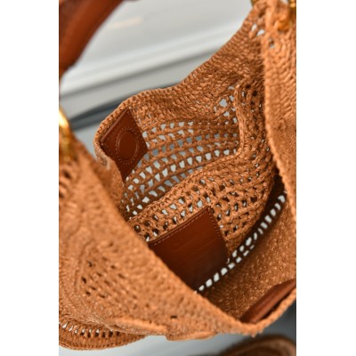 Chloe Summer Banana Hobo Bag in Raffia